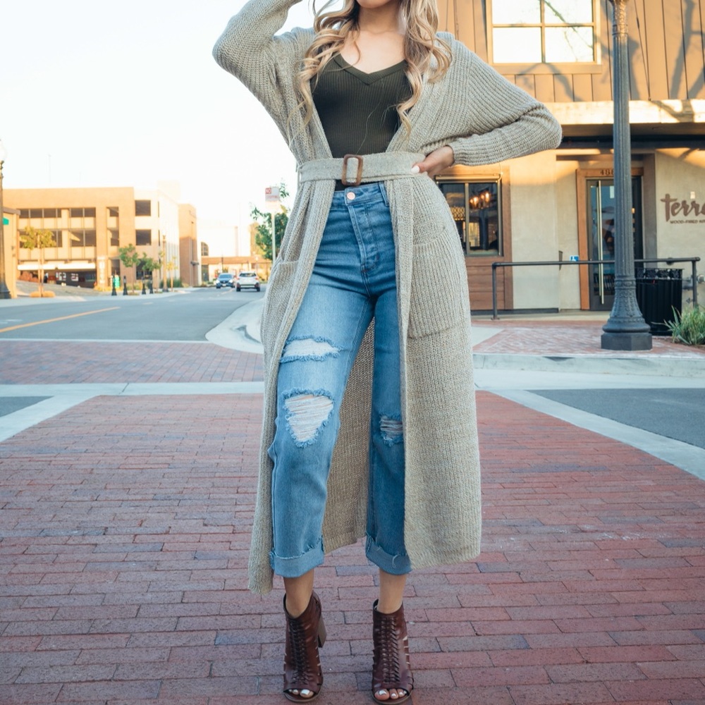 Amiya Long Sleeve Woven Cardigan